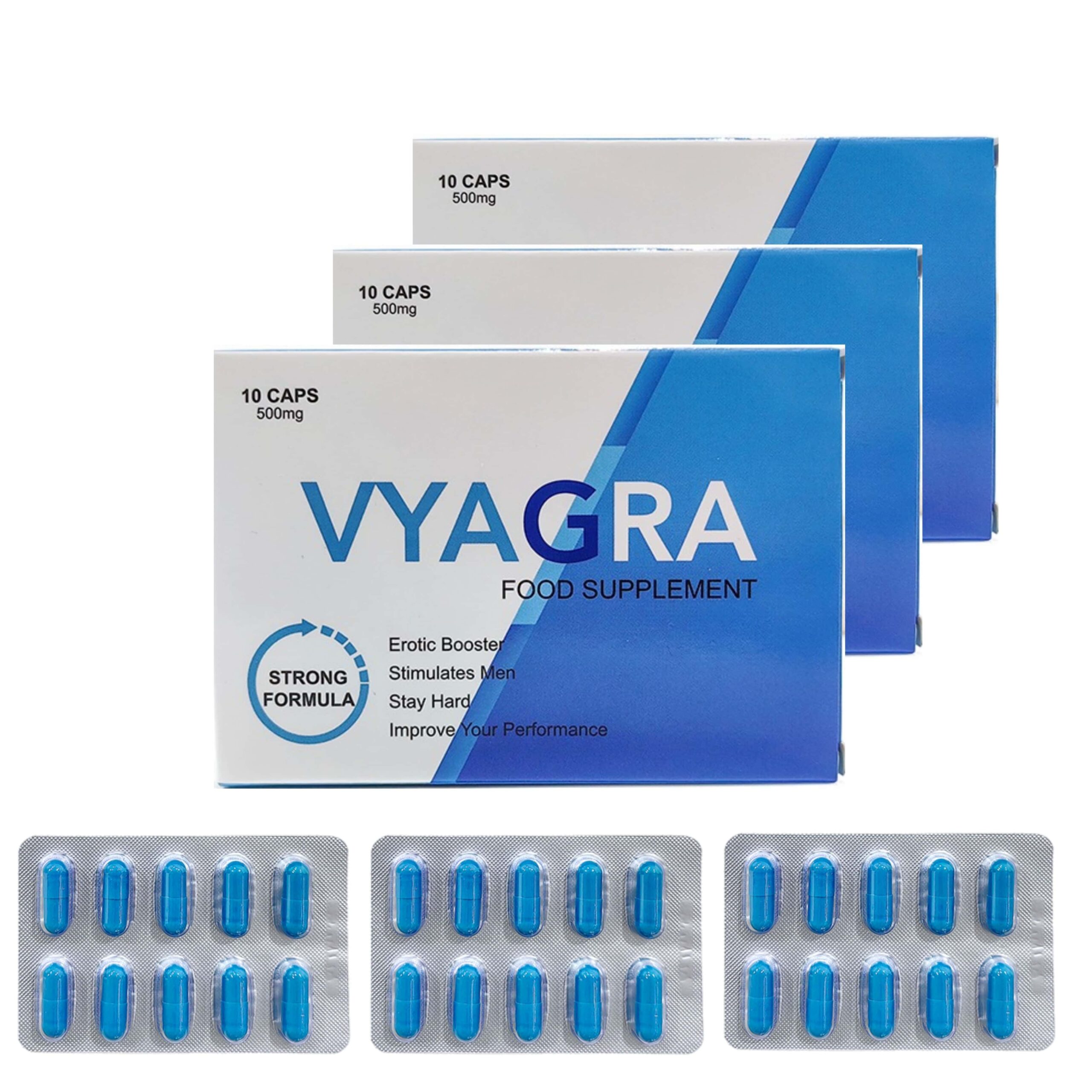 Vyagra 30 caps 500 mg | Extra Sterke Erectiepillen - Erectiepillen voor mannen - Natuurlijk - Vyagra
